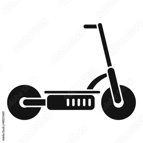 Electric scooter battery icon simple vector. Kick bike
