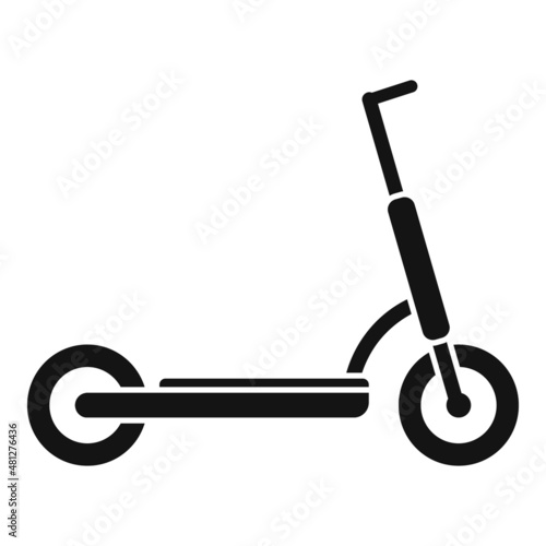 Electric scooter rider icon simple vector. Eco transport