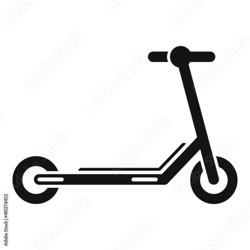 Child electric scooter icon simple vector. Bike transport