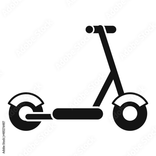 Electric scooter cycle icon simple vector. Bike transport