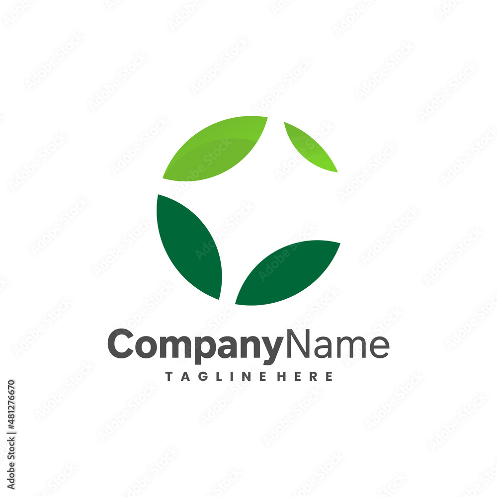 letter c logo in green leaf concept letter c logo in green leaf concept