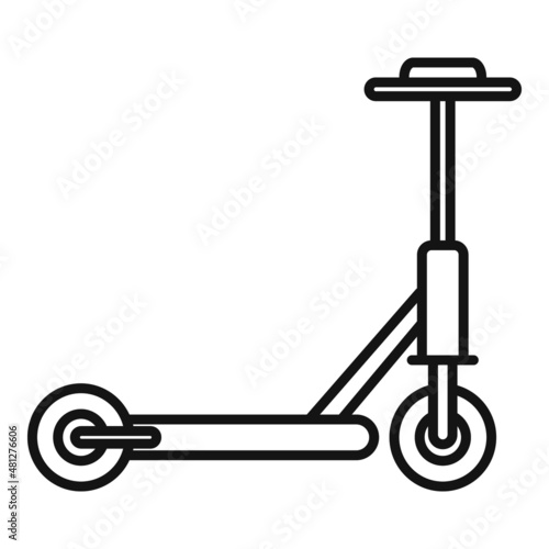 Electric scooter charge icon outline vector. Kick transport