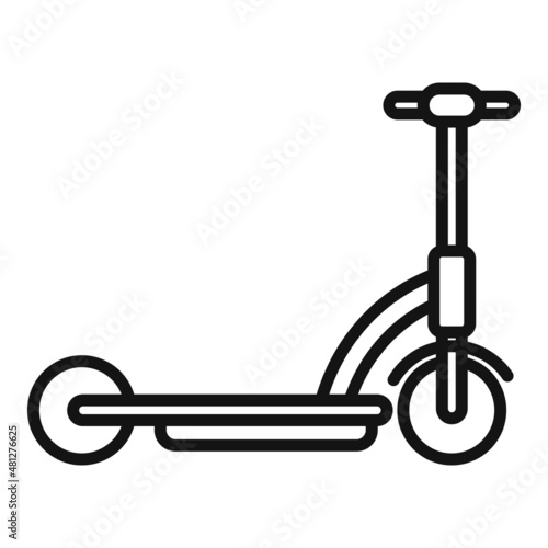 Rental electric scooter icon outline vector. Kick bike