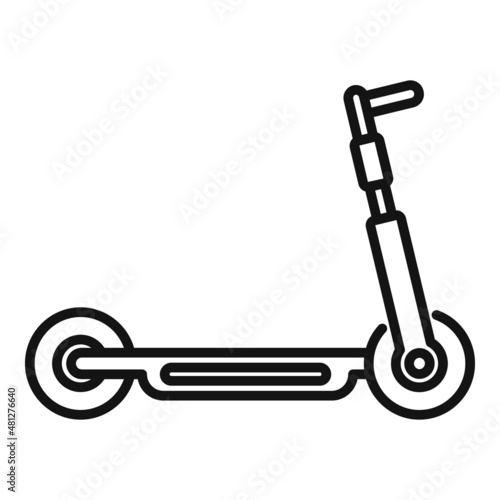 Eco electric scooter icon outline vector. Kick transport