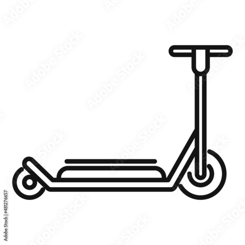 Electric scooter wheel icon outline vector. Kick transport