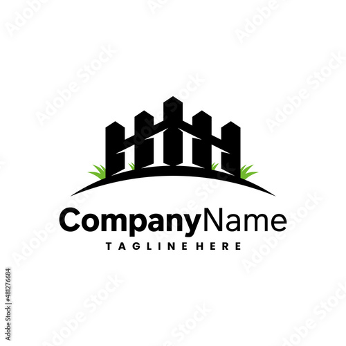 creative fence logo for business template