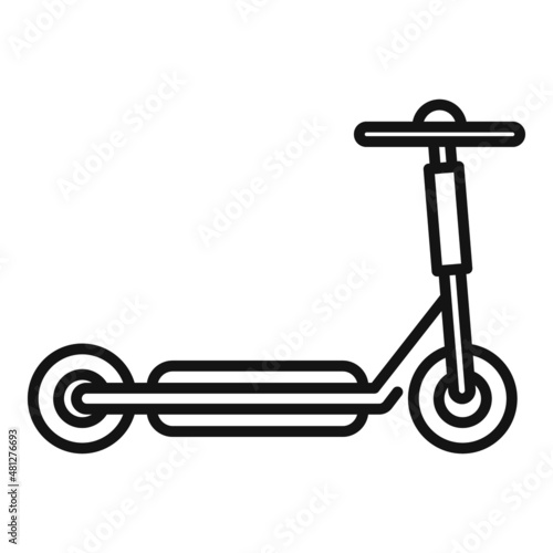 Mobile electric scooter icon outline vector. Kick transport