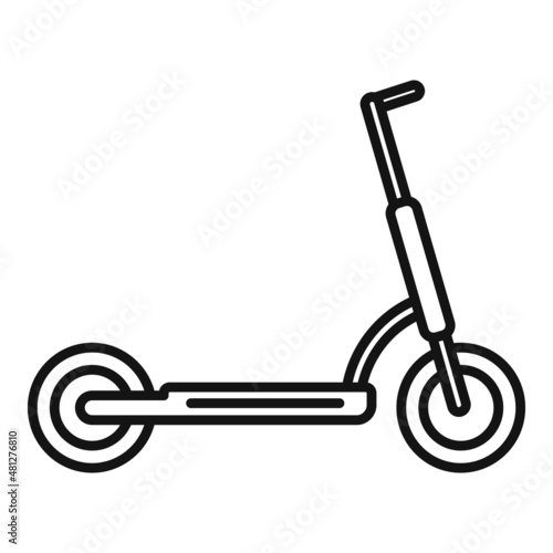 Child electric scooter icon outline vector. Bike transport