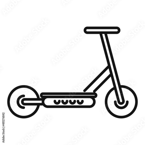 Drive electric scooter icon outline vector. Kick transport