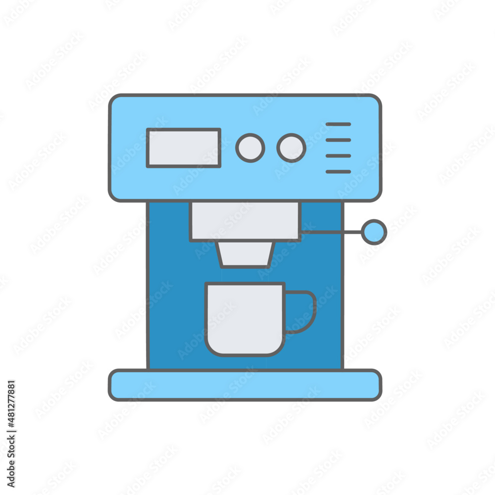 Coffee maker Icon in color icon, isolated on white background Coffee maker Icon in color icon, isolated on white background