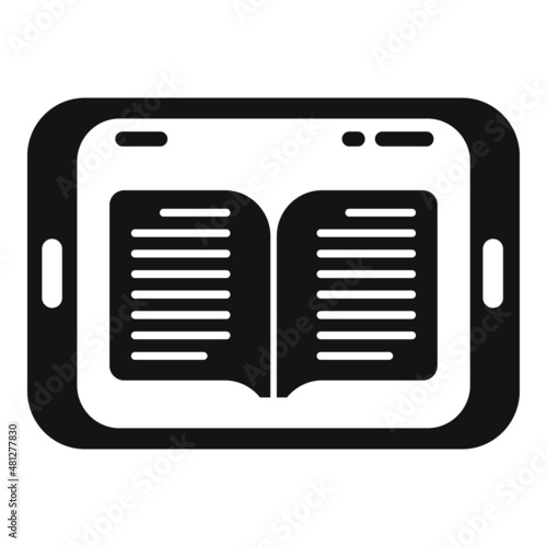 Ebook reader icon simple vector. Digital education