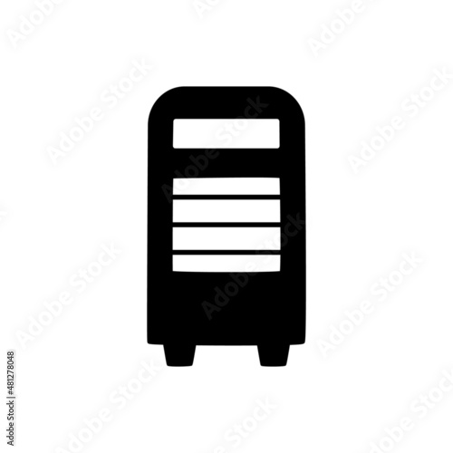 air conditioning portable Icon in black flat glyph, filled style isolated on white background