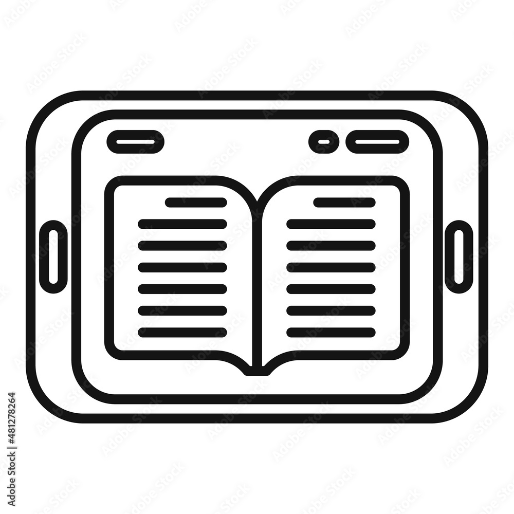 Ebook icon outline vector. Digital education Ebook icon outline vector. Digital education