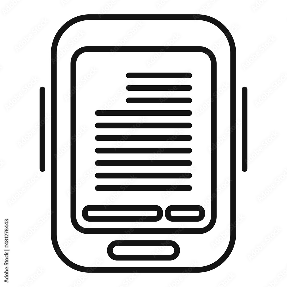 Ebook knowledge icon outline vector. Digital book Ebook knowledge icon outline vector. Digital book