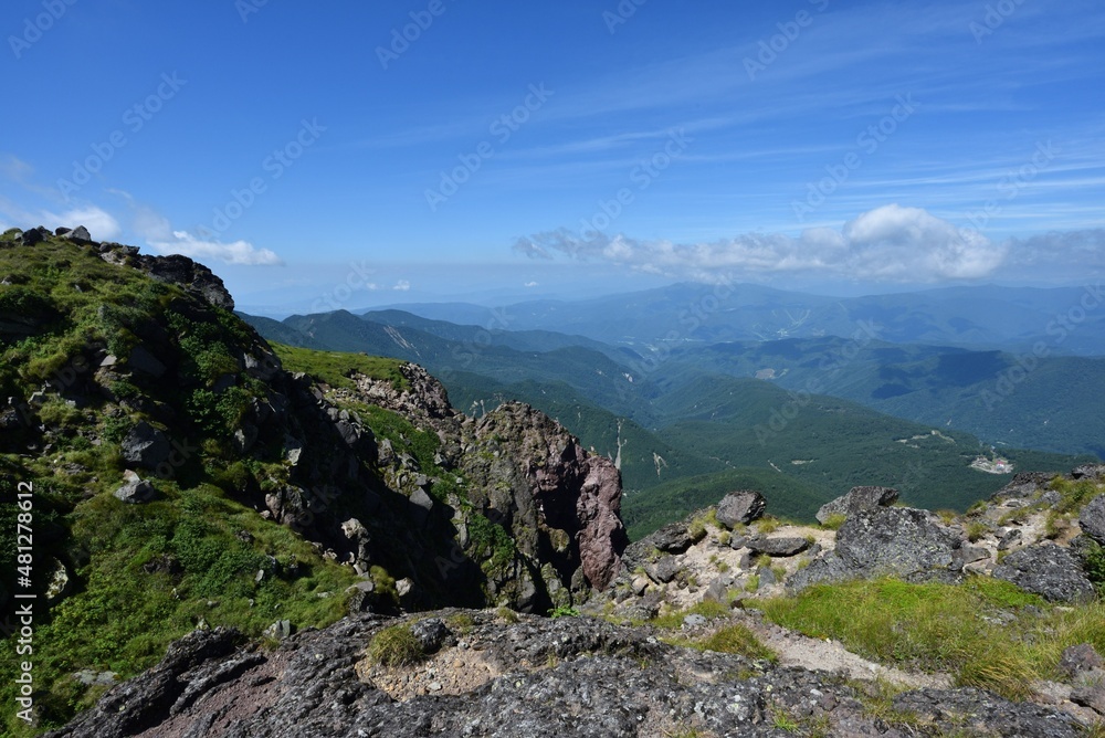 Fototapeta premium Mountain climbing in summer season