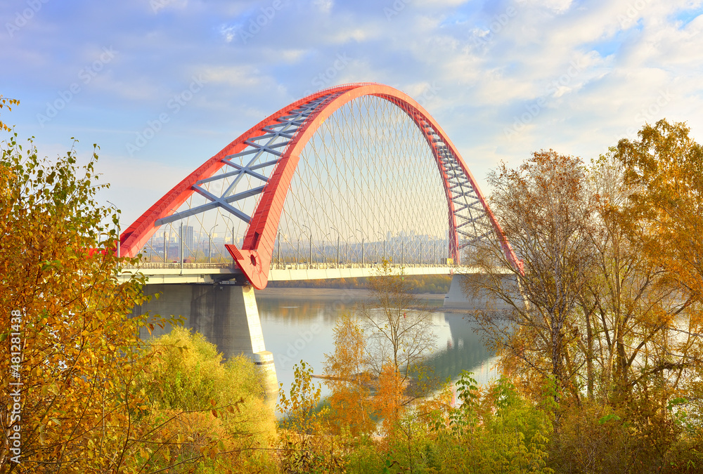 Fototapeta premium Bugrinsky Bridge on the Ob