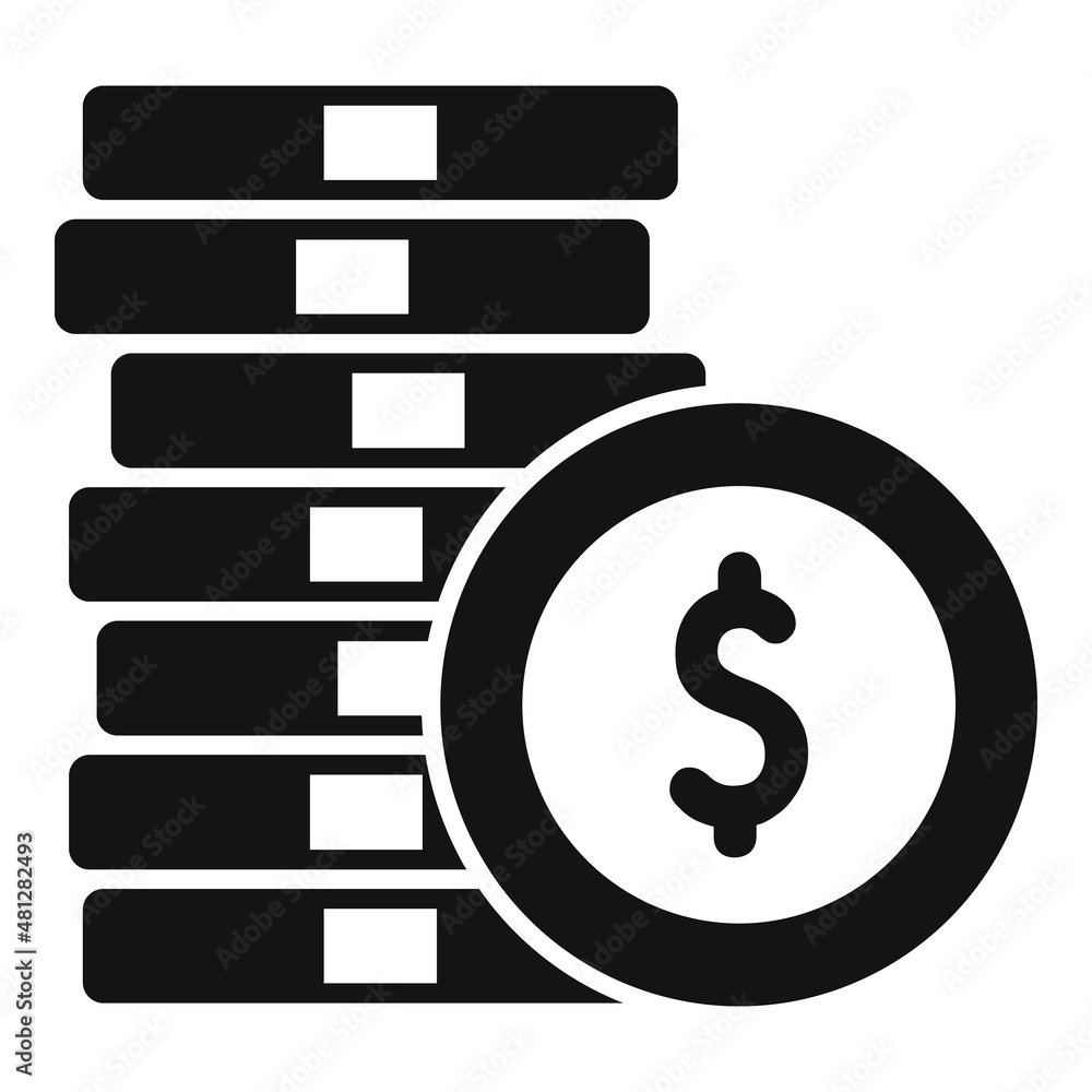 Coin stack icon simple vector. Finance payment Coin stack icon simple vector. Finance payment