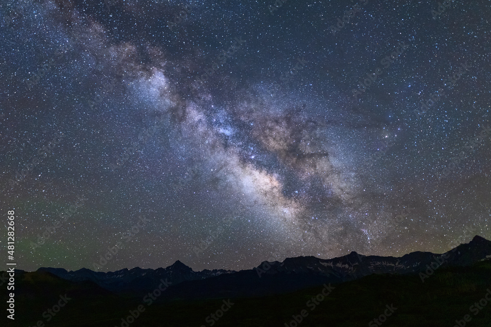 Milky Way galaxy with stars in the night sky