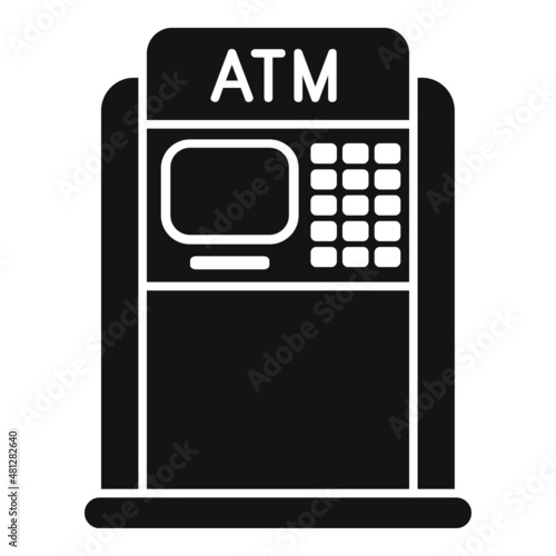 Bank atm icon simple vector. Financial card
