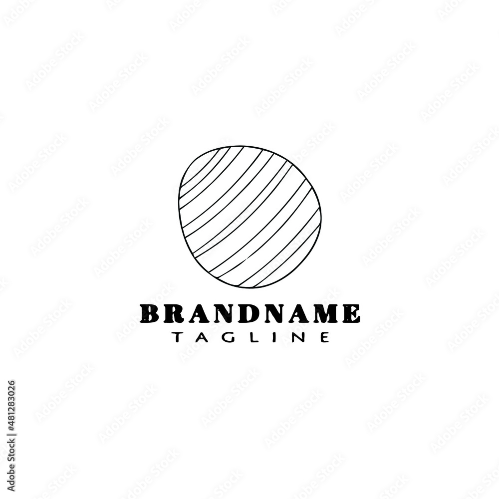 easter egg cartoon logo template icon design black simple vector illustration