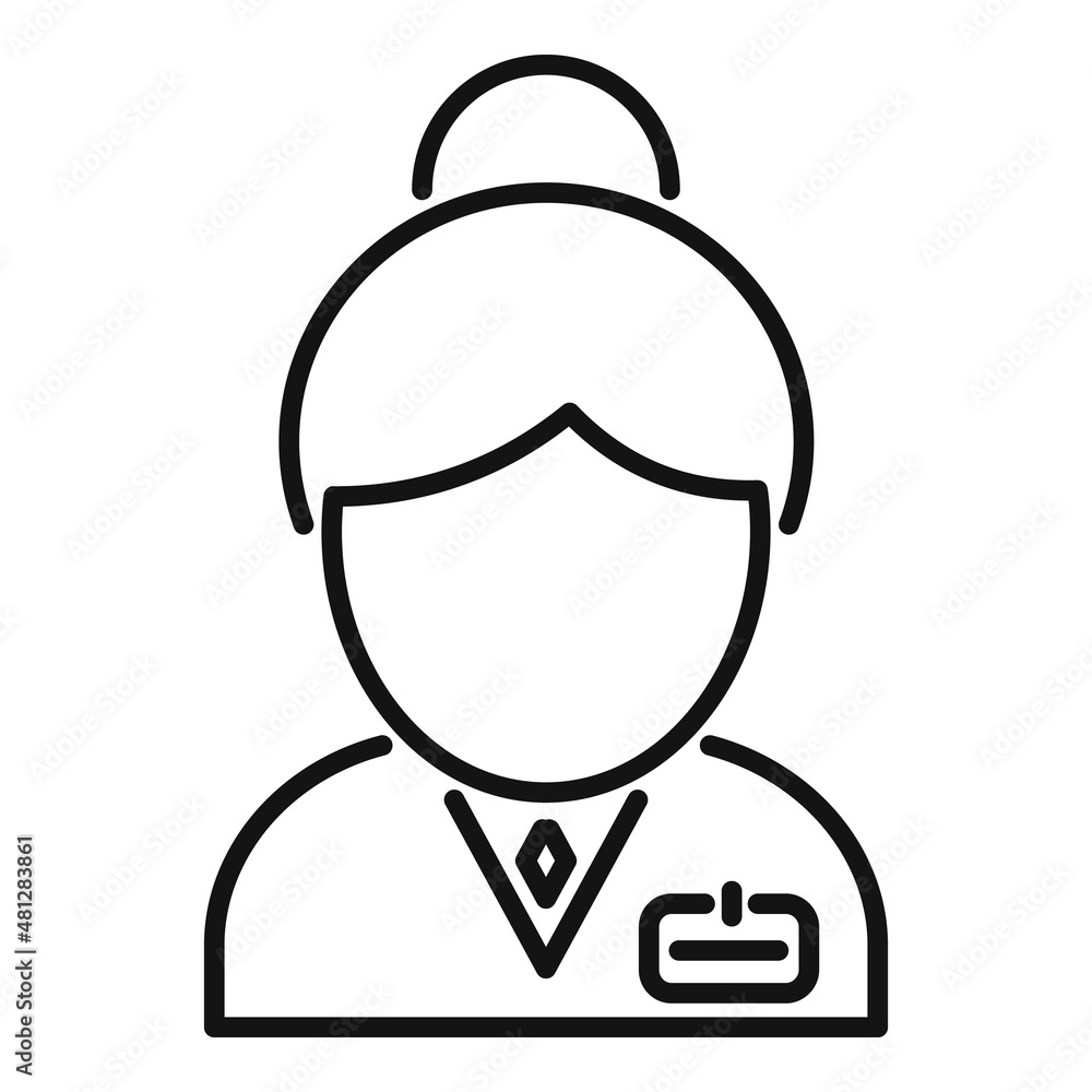 Bank worker icon outline vector. Finance people Bank worker icon outline vector. Finance people