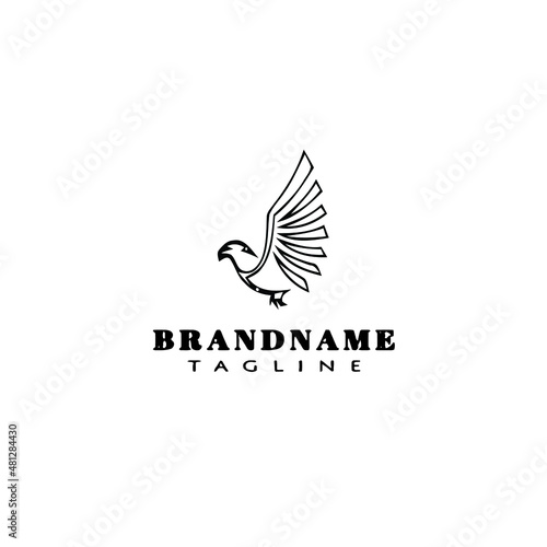 eagle logo cartoon icon design template black isolated vector