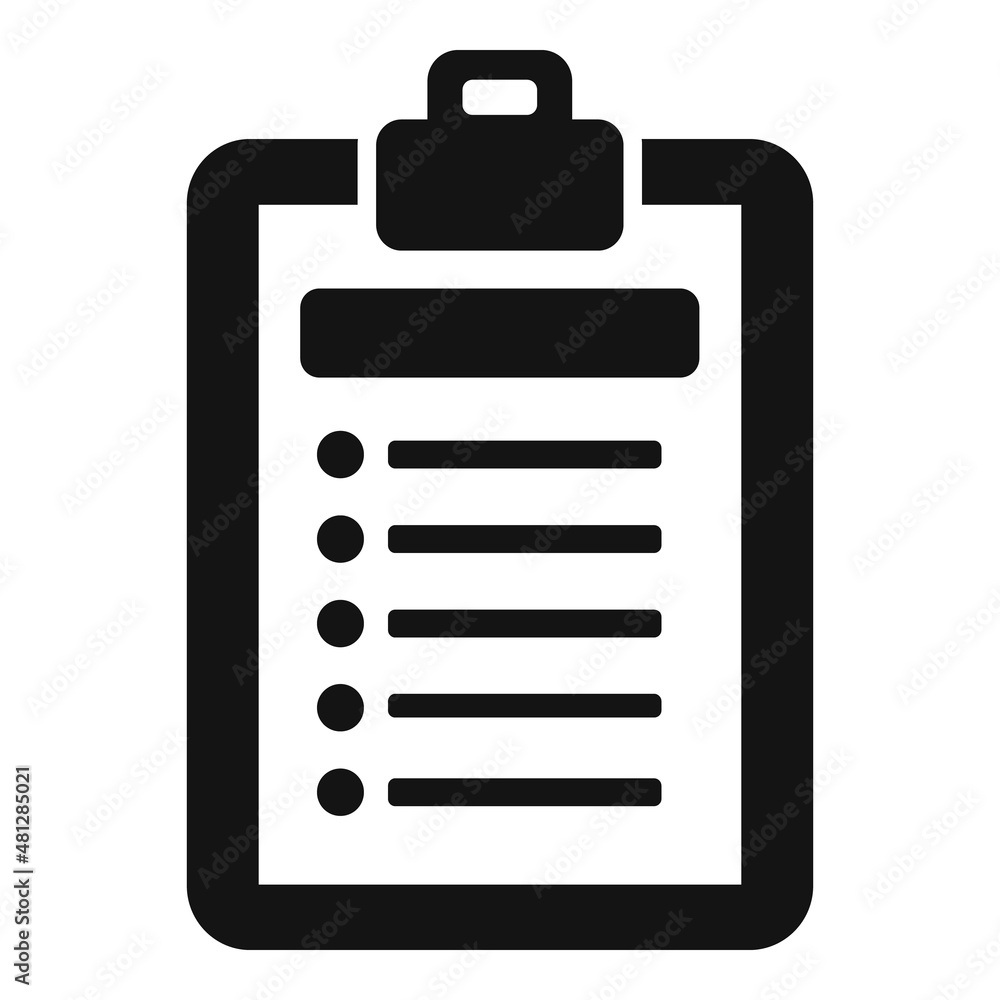 Report data icon simple vector. Document paper