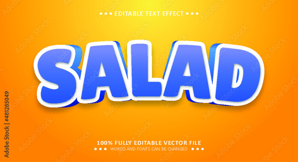 Salad 3d Text Style - Editable Text Effect Salad 3d Text Style - Editable Text Effect