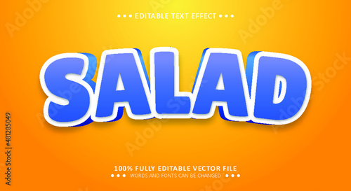 Salad 3d Text Style - Editable Text Effect