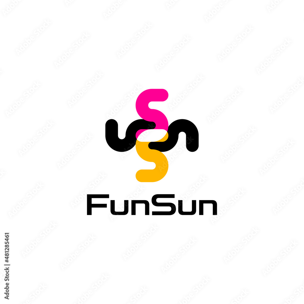 double s negative logo design double s negative logo design