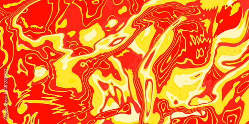 Abstract orange yellow colors liquid graphic texture background.