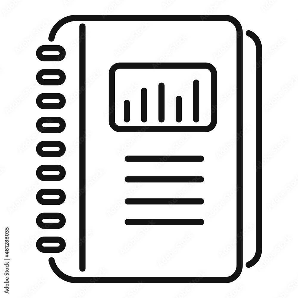Report icon outline vector. Business document Report icon outline vector. Business document