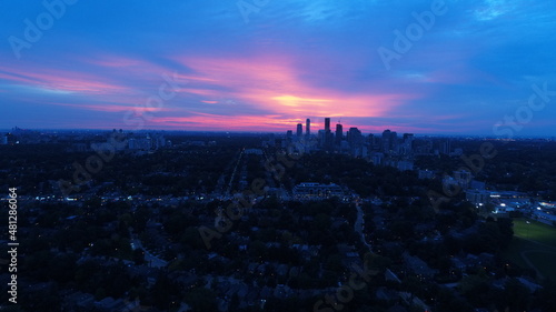 Photography 4k Drone Footage Toronto Sunset