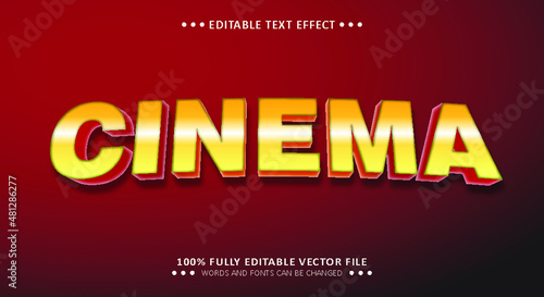 Cinema 3d Text Style - Editable Text Effect © difaart86