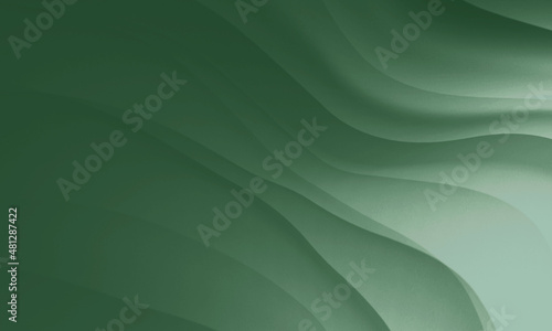 Abstract green white colors gradient with wave nature texture background.