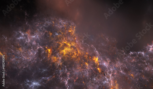Obraz na płótnie Burning Plasma Nebula w salonie