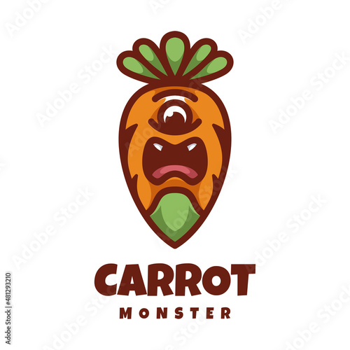 Illustration vector graphic of Carrot Monster, good for logo design