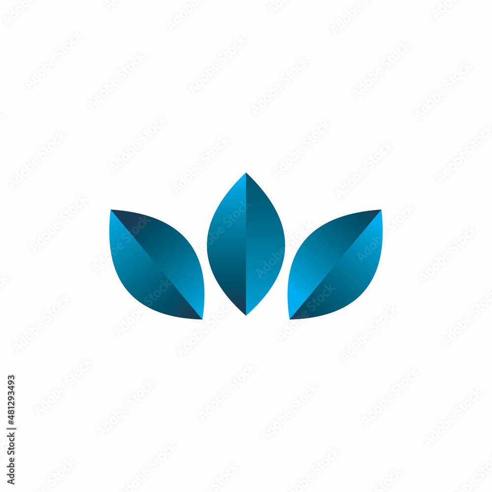 blue modern leaf group logo design blue modern leaf group logo design