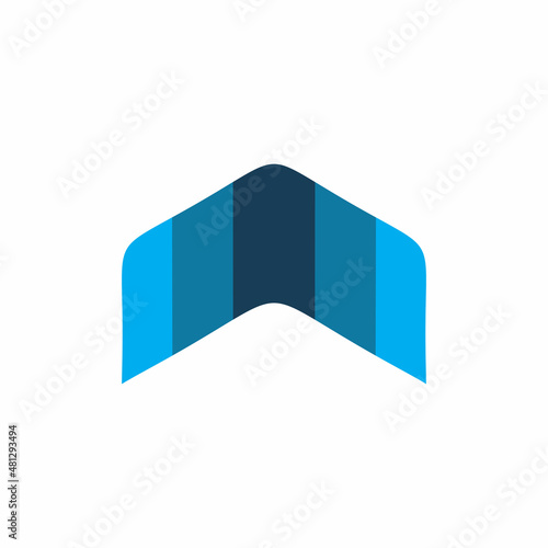 blue color arrow aero logo design