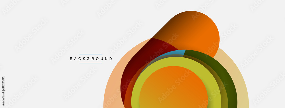 Vector round shapes circles minimal geometric background. Vector illustration for wallpaper banner background or landing page Vector round shapes circles minimal geometric background. Vector illustration for wallpaper banner background or landing page