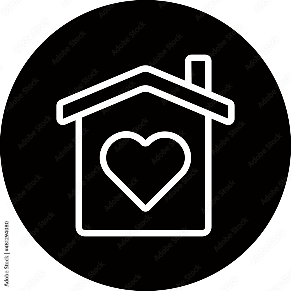 home love glyph icon