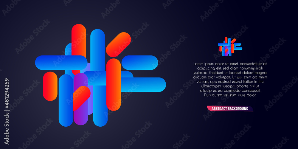 Fototapeta premium Abstract 3d element for web banner, post, design, description details template. vector illustration.