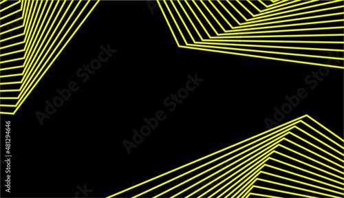 Halftone bitmap lines retro background Black and Yellow. optical art wavy background.