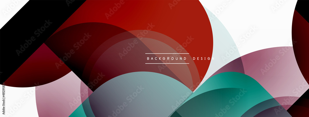 Round triangle shapes lines and circles. Geometric vector illustration for wallpaper banner background or landing page Round triangle shapes lines and circles. Geometric vector illustration for wallpaper banner background or landing page