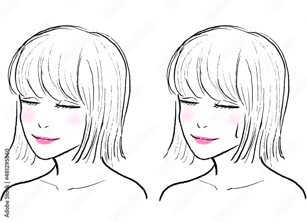 a woman with bob hair and closes her eyes sweating in the sauna.She is looking down. a woman with bob hair and closes her eyes sweating in the sauna.She is looking down.