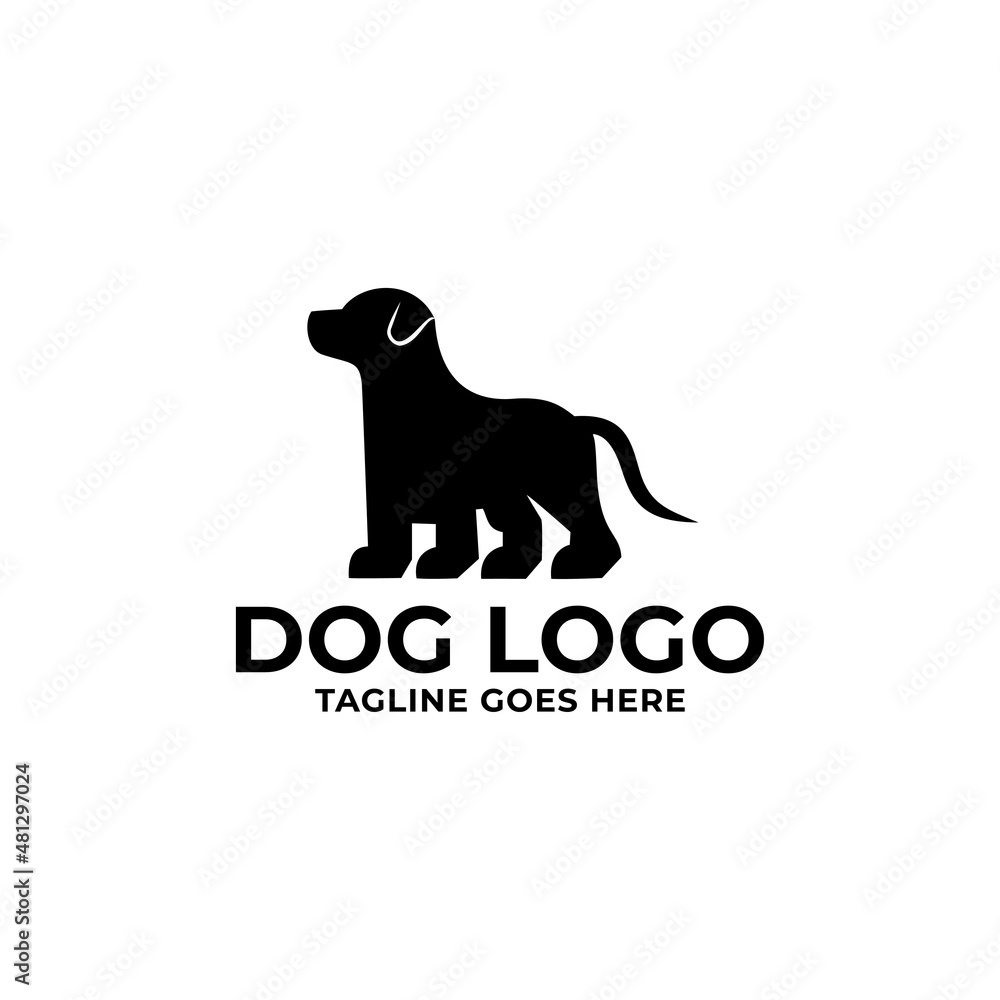 Dog logo and icon design vector.