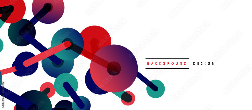 Abstract background. Round dots connected by lines. Trendy techno business template for wallpaper, banner, background or landing Abstract background. Round dots connected by lines. Trendy techno business template for wallpaper, banner, background or landing