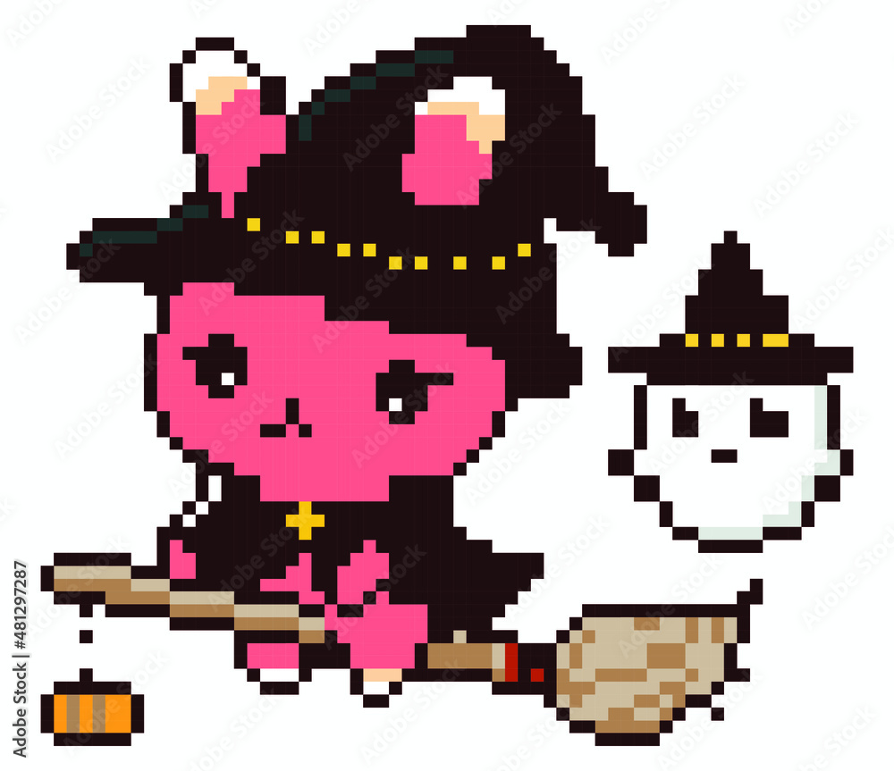 Fototapeta premium cat pixel art.