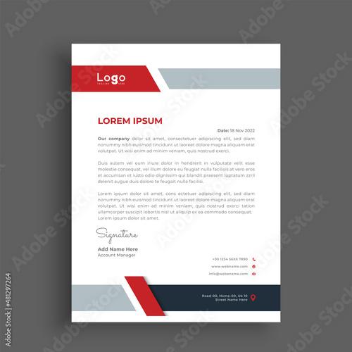 Professional letterhead design template