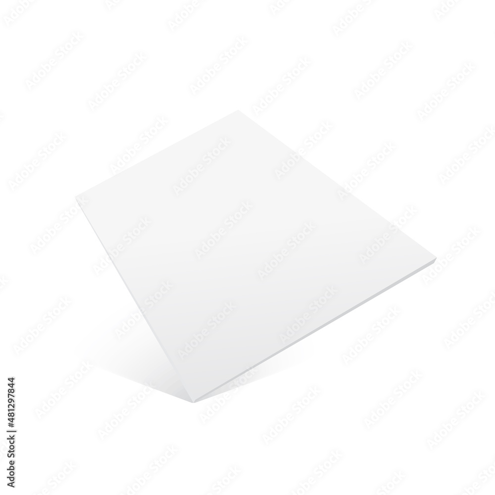 A3 half-fold brochure blank white template for mock up and presentation design. Vector A3 half-fold brochure blank white template for mock up and presentation design. Vector